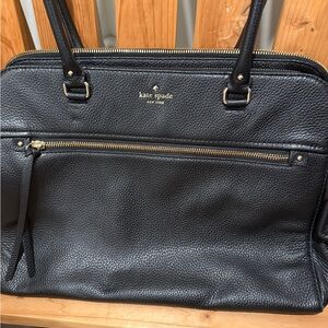 Kate Spade New York Cedar Street Hayden Satchel-Black Pebbled Leather Tote